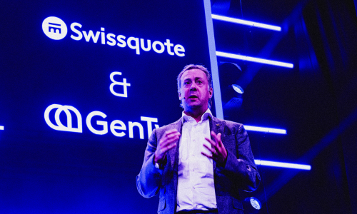 Mischung aus Finanzmesse und Nachtclub: GenTwo-Mitgründer Patrick Loepfe am Asset Rush. (Bild zVg)