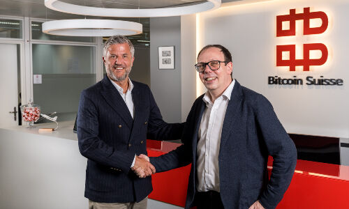 Peter Camenzind von Bitcoin Suisse (links) und Manuel Imhof von SSI Wealth Management. (Bild: zVg)