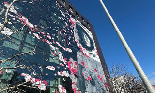 Un'opera di street art di Yuri Catania presso la Banca Credinvest di Lugano (Immagine: finewsticino.ch)