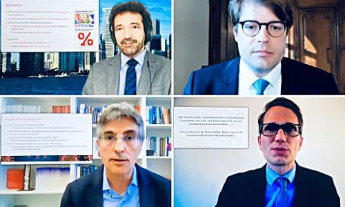 SFI-Referenten Mettler, Lendermann, Schlegel und Bacchetta – von links oben im Uhrzeigersinn