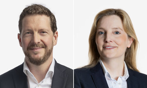 Christian Gees, Head Mortgage Management & Nena Winkler, Product Specialist Real Estate & Mortgages bei Helvetia Asset Management AG (Bild: zvg)