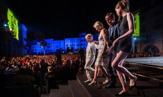 Locarno77, Red Carpet, «Sew Torn» delegation (Immagine: LFF, Ti-Press) 