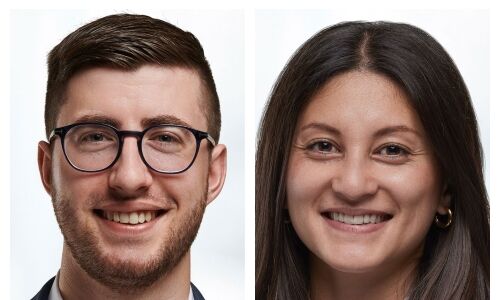 Andrea Claudio Bühler und Rahel Reinhard (von links, Bild: OKB)