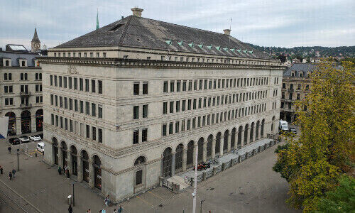 Im Zürcher Sitz der SNB ist auch ihre Geldmarktabteilung untergebracht. (Bild: finews.ch) (Sitz Auch die Geldmarktabteilung der SNB In diesem Gebäude ist auch die Geldmarktabteilung 
