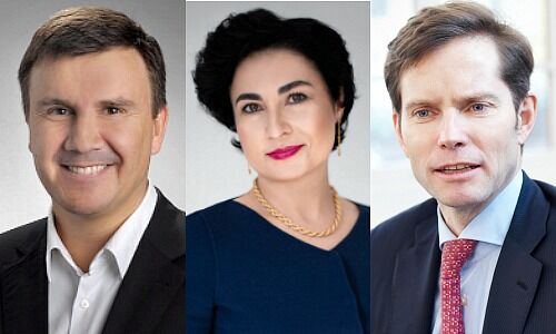 Viktor Walker, Lamara von Albertini, Wolfram Kuoni (von links)