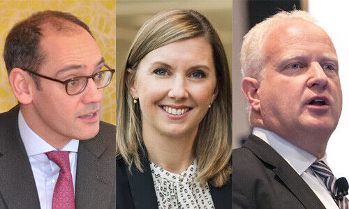 Michael Barakos, Karen Ward, Anton Pil (von links)