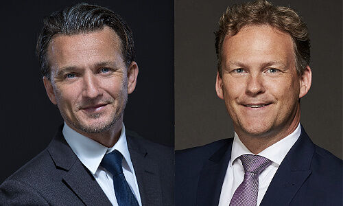 Gil Platteau und Wim van Ooijen of Northern Trust in Switzerland (von links)