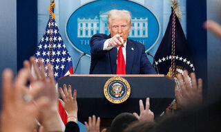 US-Präsident Donald Trump bei einem Auftritt vor der White House-Presse. (Bild: zVg)