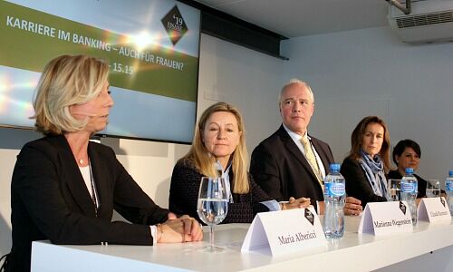 (Maria Albericci, Marionna Wegenstein, Claude Baumann, Sibylle Peter, Sita Mazumder, von links nach rechts)