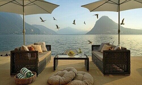 Lido der Villa Castagnola am Luganersee (Bild: Villa Castagnola)