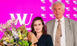 Melanie Heldenberg und Professor Manfred Deistler (Bild: zvg) 