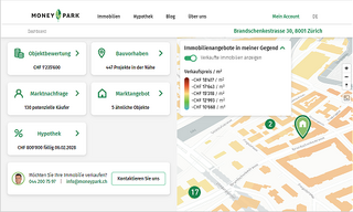 Dashboard der Moneypark-Plattform
