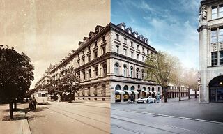 Hauptsitz von Julius Bär in Zürich (Fotomontage von JB auf LinkedIn)