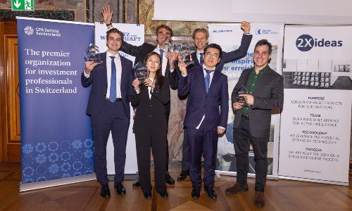 Sie haben allen Grund zum Jubeln: Die Mitglieder des Siegerteams der Universität St. Gallen. (Bild: zVg)