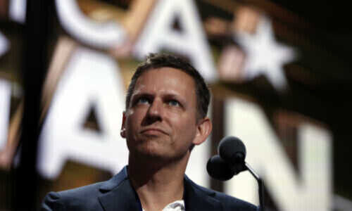 Peter Thiel 2016 am Parteitag der US-Republikaner (Bild: Keystone)