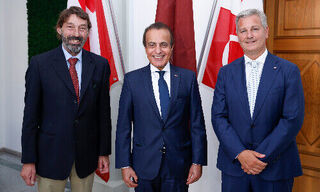 Michele Foletti, Mohamed Al Kuwari e Marco Chiesa (da sinistra, immagine: CdL)