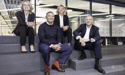 UBS-Top-Kader: Karin Oertli, Mike Dargan, Sabine Keller-Busse, Axel Lehmann (von links)