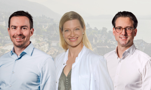 Tobias Reichmuth, Elisabeth Roider und Marc P. Bernegger. (Bild zVg)