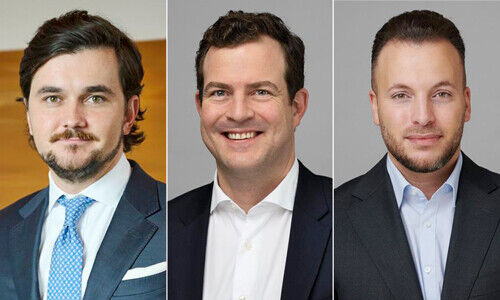 Claudio F. Walde, Jann Felber e Mattia Bonasso (immagine: Walde Immobilien)